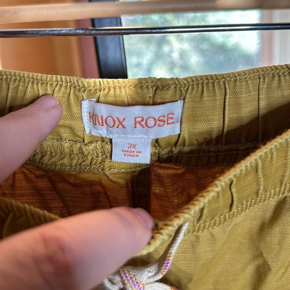 Knox Rose Women's Relaxed Fit Tapered Jogger Pants Topaz Amber Size 2X - Picture 9 of 10